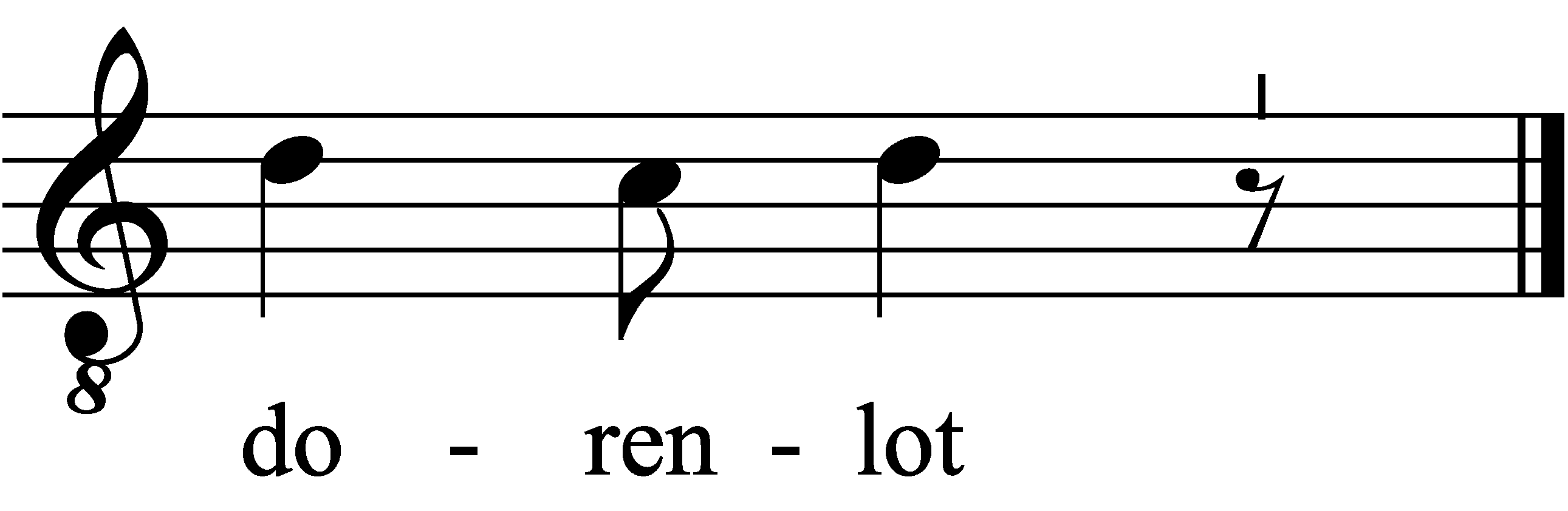 Refrain musical notation